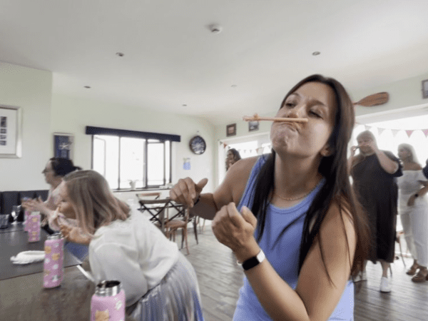 A laughter-filled team-building activity